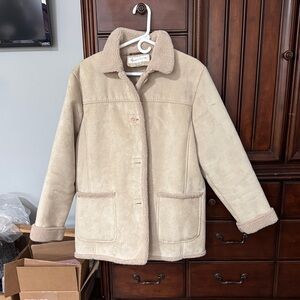 Jones New York Beige Teddy Jacket